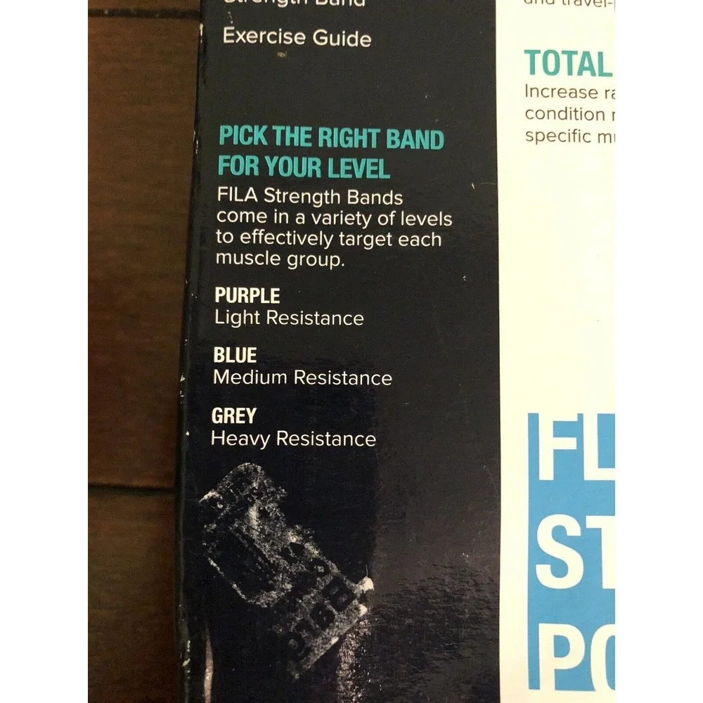 FILA All Levels 3 Flat Strength Flex Power Bands Lite Medium‎ Heavy